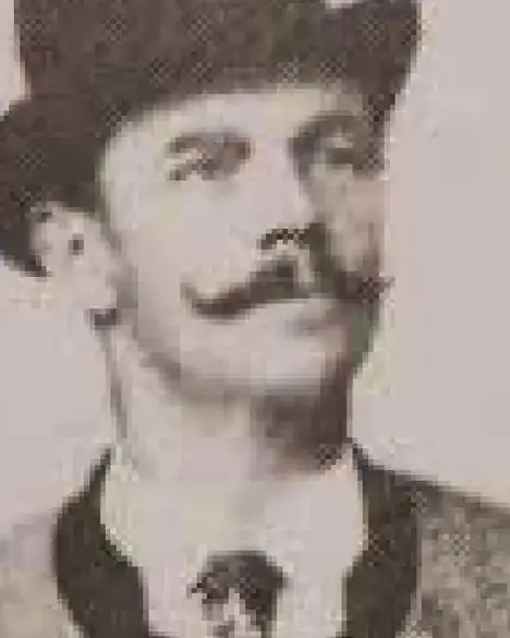 Historisches Porträt von Franz Xaver Huber mit Hut und Schnurrbart